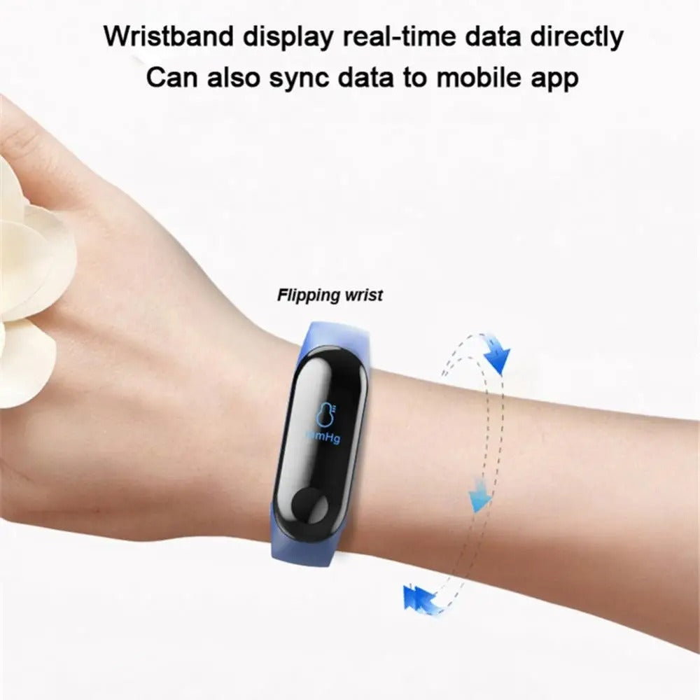 M3 Smart Watch, Smart Bracelet with Health Monitoring, Blood Pressure, Waterproof Sport Watch