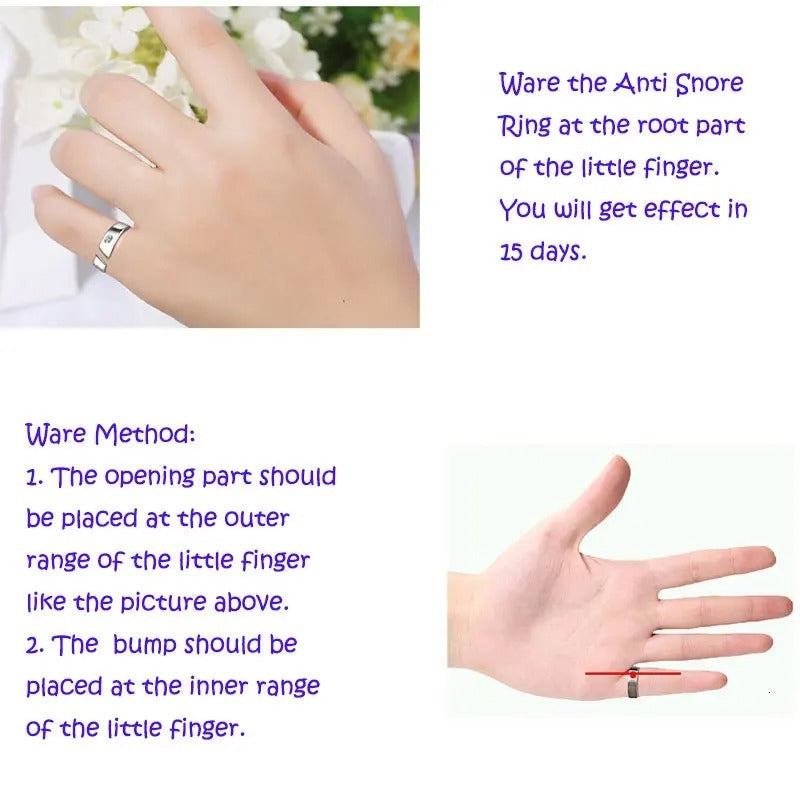 Magnetic Therapy Acupressure Anti-Snoring Finger Ring