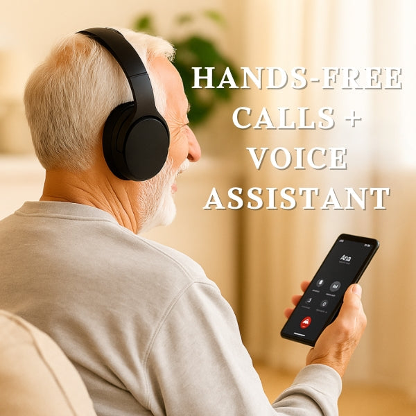 Cordless TV Headphones with Noise Cancelling Comfort Fit
