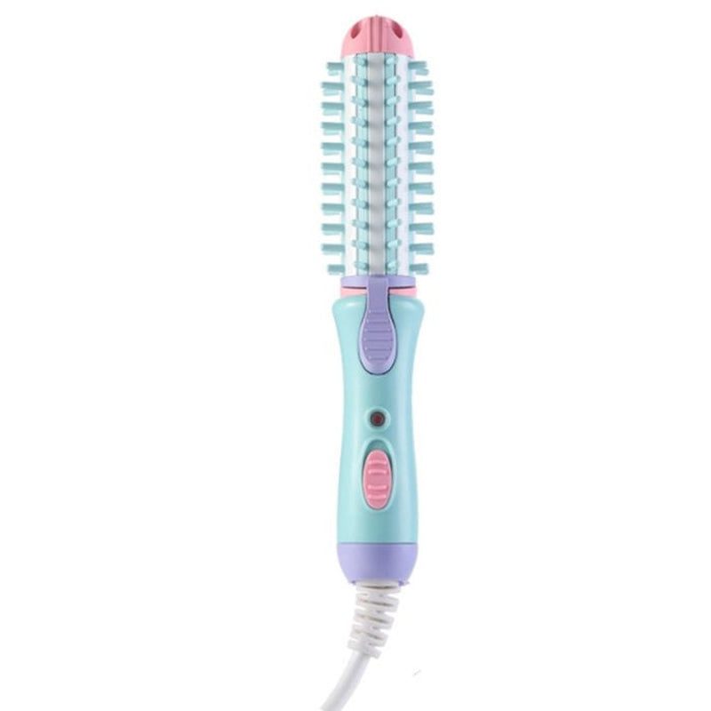 Mini Curling Iron Brush, Mini Hair Straightener Brush, Tourmaline Ceramic Travel Size Hair Curler