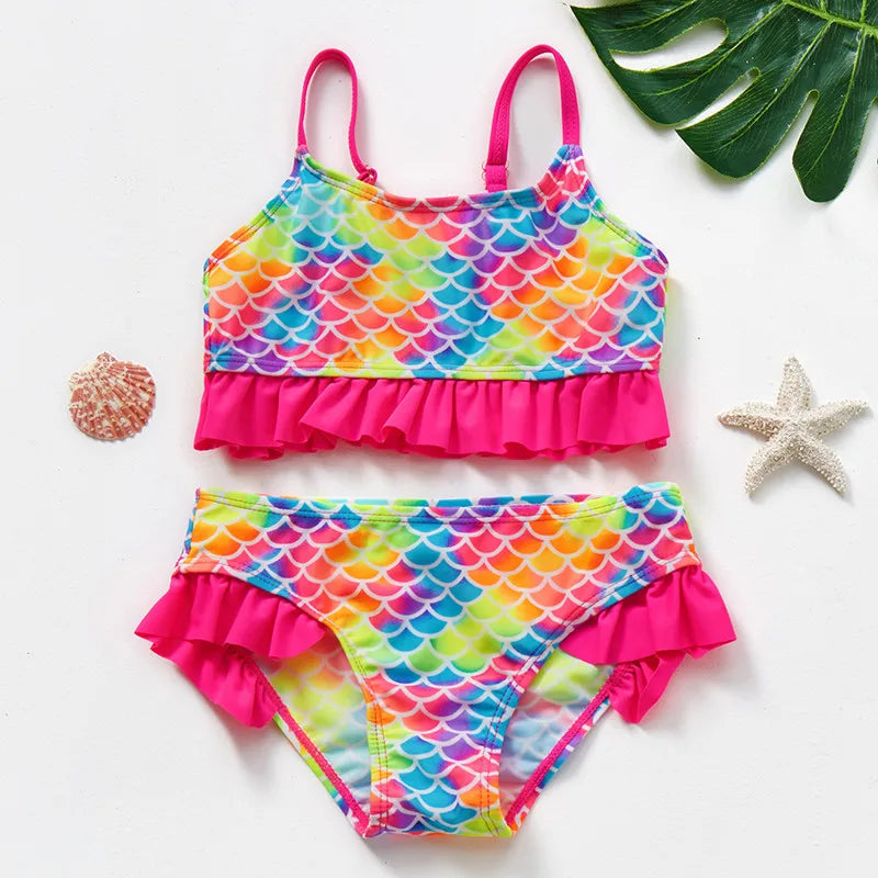 Niedliches Mini-Schwimmbikini-Set für Mädchen