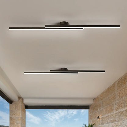 Sleek Silver Linear Ceiling Lamp - Halri