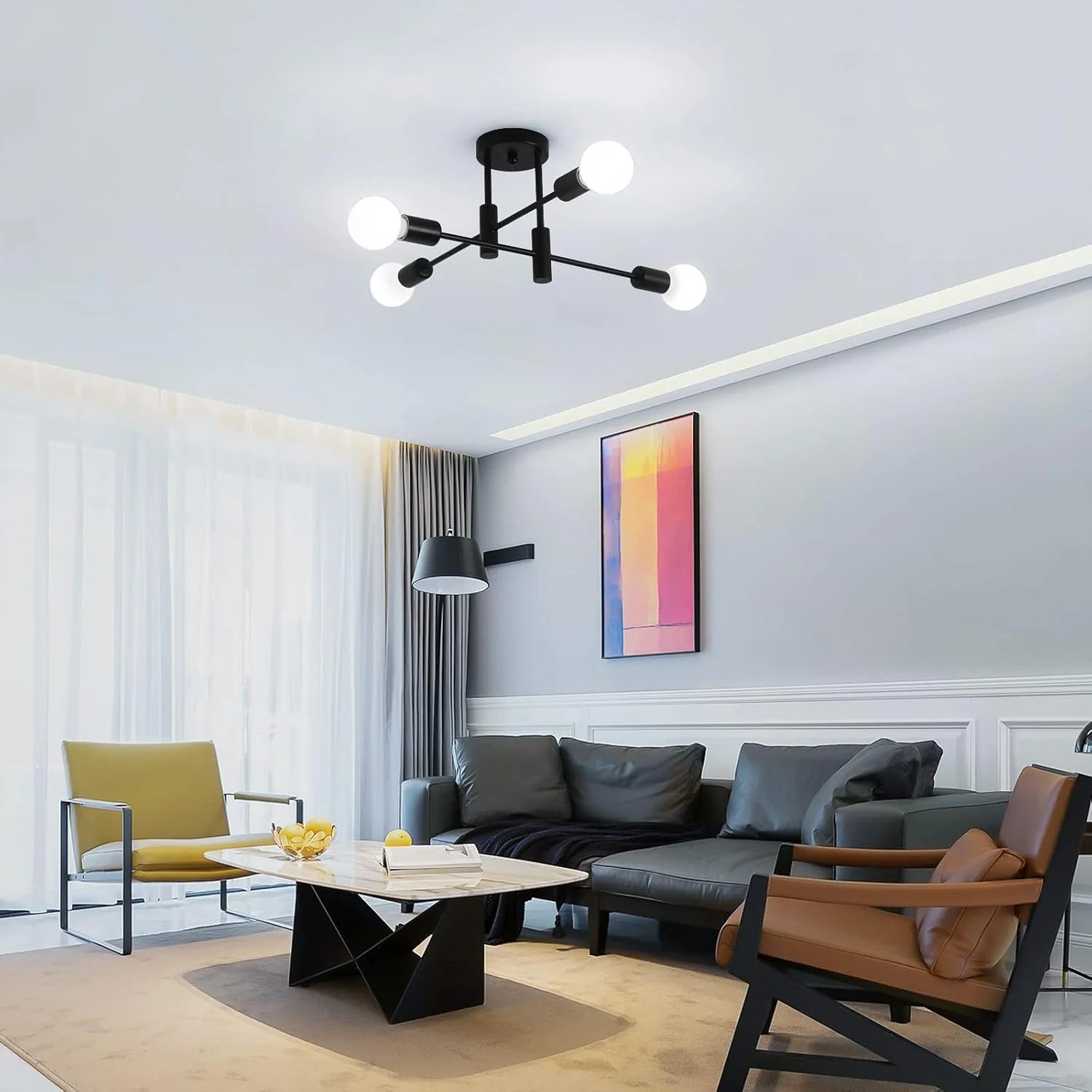 Modern Nordic Multiple Blubs Ceiling Light