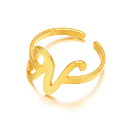 Personalisierter Ring mit Monogramm in Schreibschrift