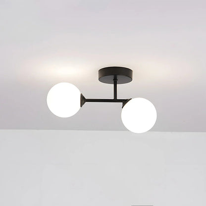 Modern Nordic Double Head Glass Ceiling Light