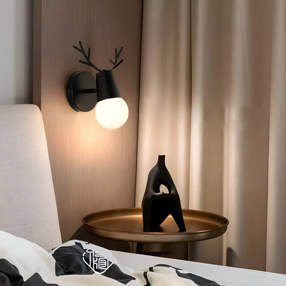 Nordic Antler-Inspired LED Wall Light in Soft Pastel Shades – Playful Wall Sconce for Children's Rooms and Minimalist Interiors 1