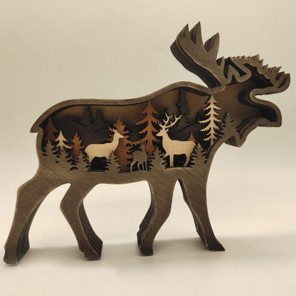 Rustikaler Weihnachtsschmuck mit Waldtiermotiv