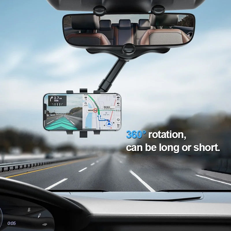 Adjustable Universal Car Phone Mount Mirror Holder