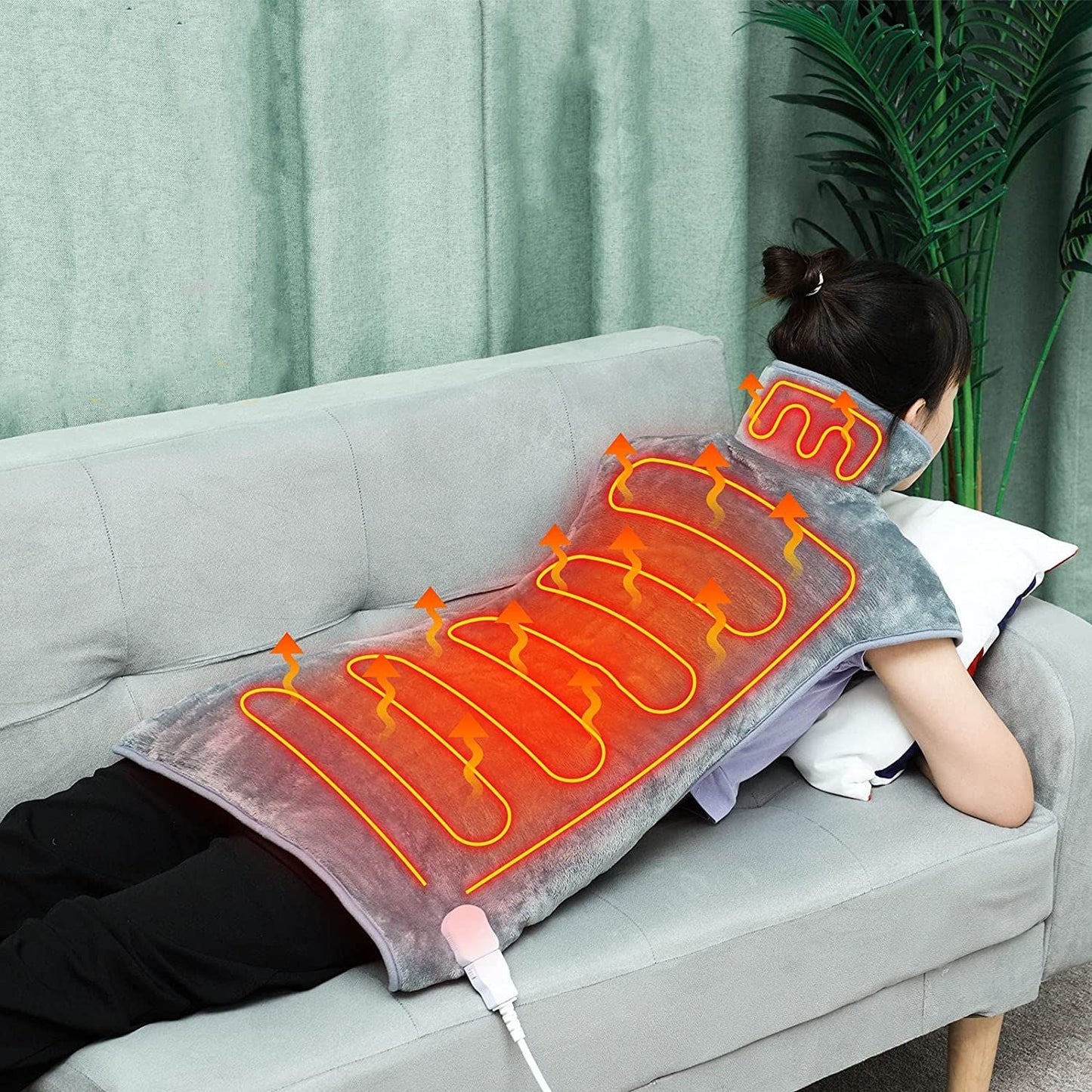 Relief Heat Therapy USB Heating Wrap for Back and Neck Pain - Halri