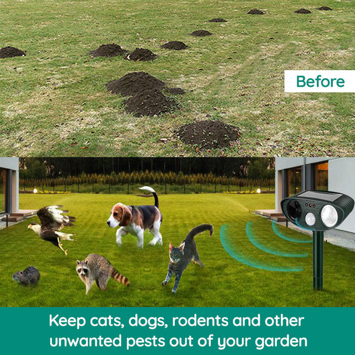 Outdoor Motion Sensor Animal Repellent for Gardens