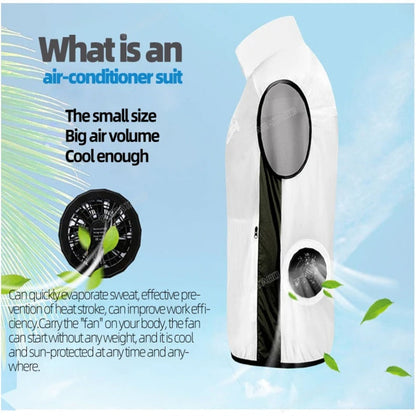 Portable Air Cooling Vest with Fans for Outdoor Work