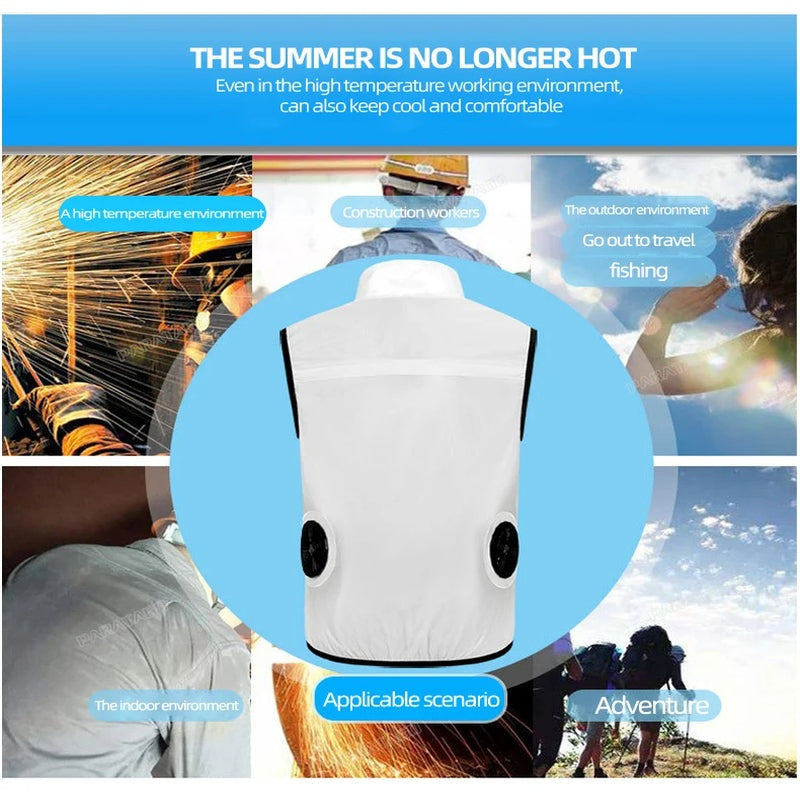 Portable Air Cooling Vest with Fans for Outdoor Work