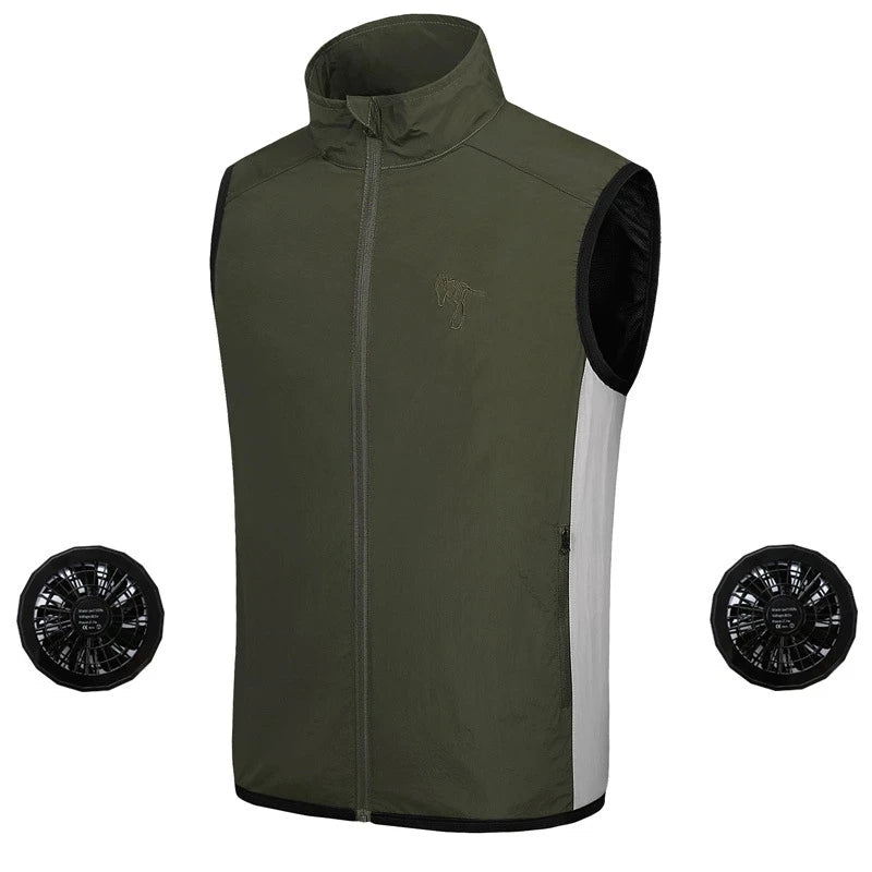 Portable Air Cooling Vest with Fans for Outdoor Work