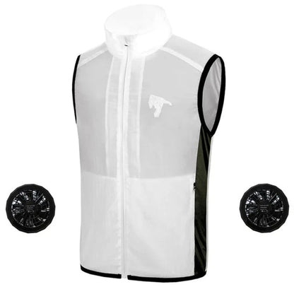 Cooling Breathable Work Vest with Built-in Fans