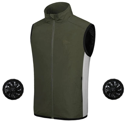 Cooling Breathable Work Vest with Built-in Fans