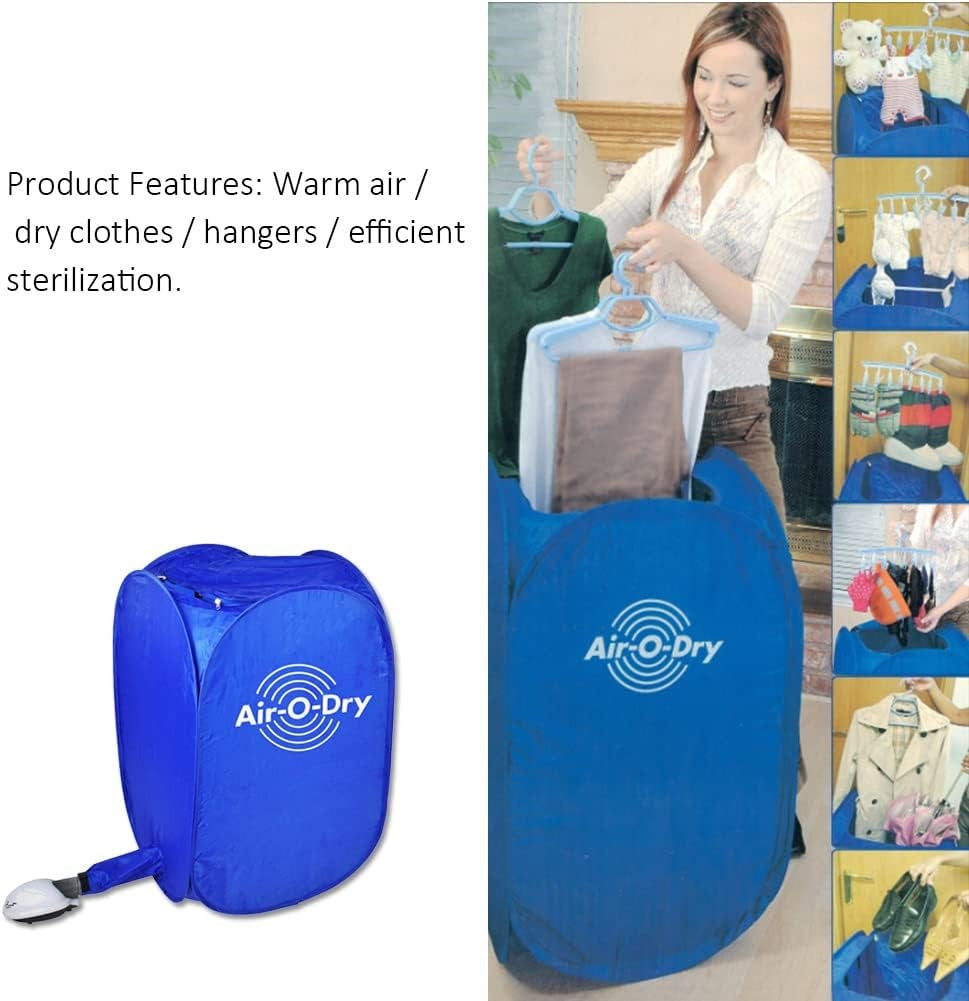 Portable Clothes Dryer Wardrobe with Hangers and Dust Cover
