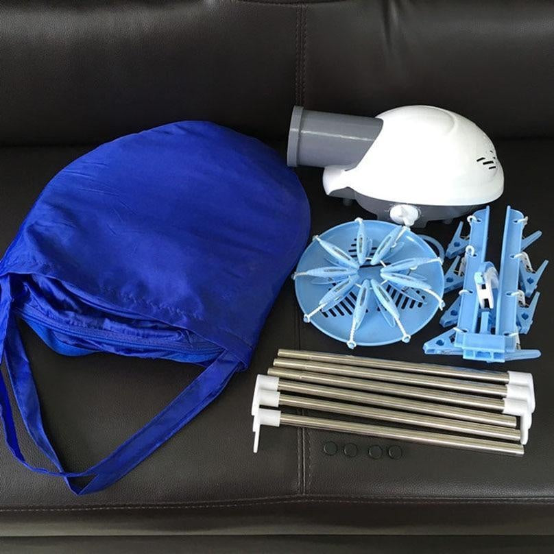 Portable Clothes Dryer Wardrobe with Hangers and Dust Cover