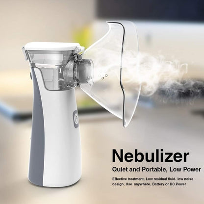 Portable Mesh Nebulizer - Handheld Breathing Relief With Fine Mist, USB AA Powered, Auto Shut-Off, Quiet Operation