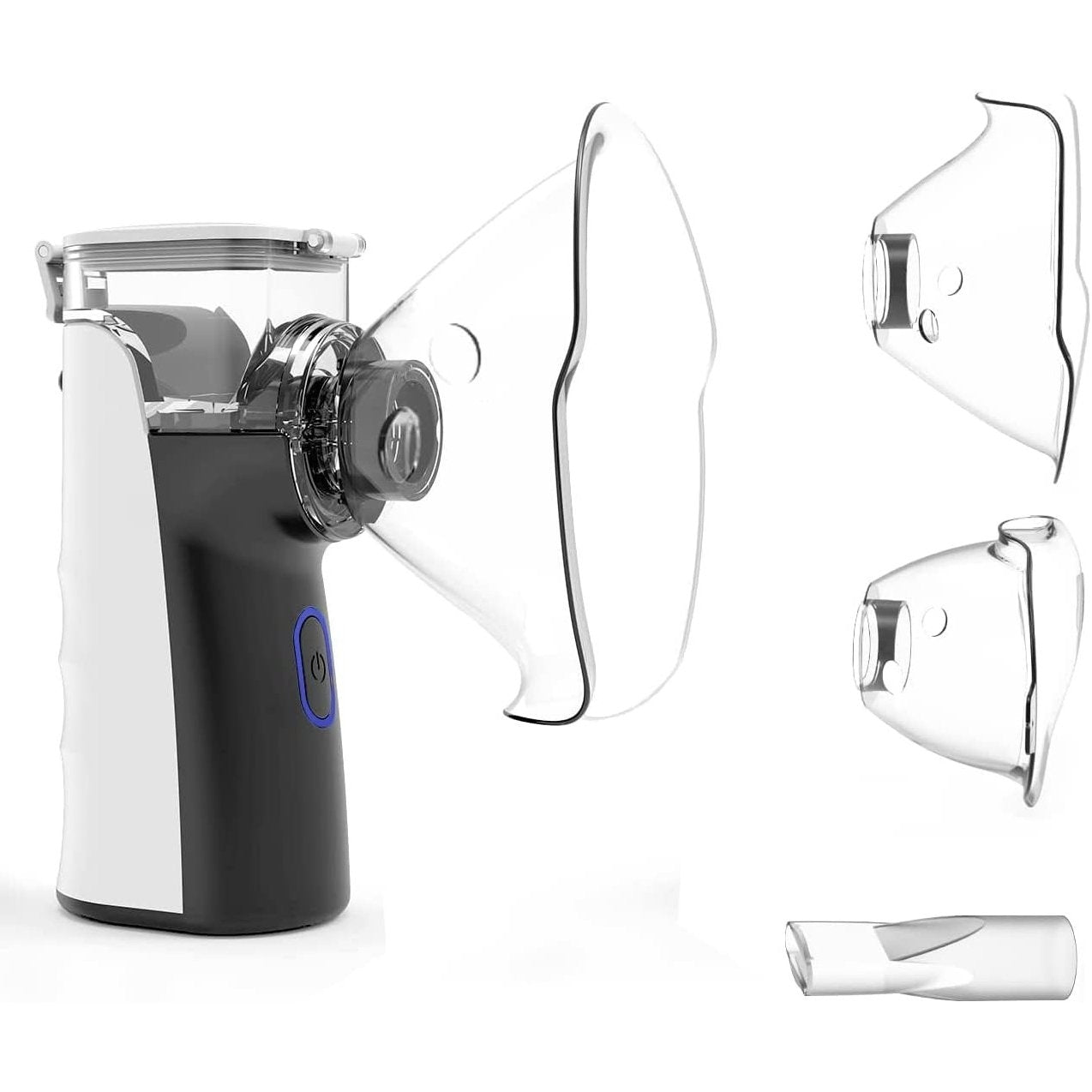 Portable Mesh Nebulizer - Handheld Breathing Relief With Fine Mist, USB AA Powered, Auto Shut-Off, Quiet Operation