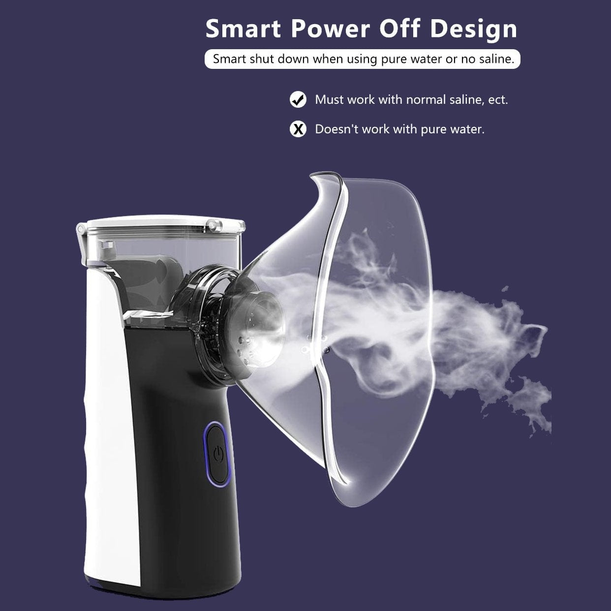 Portable Mesh Nebulizer - Handheld Breathing Relief With Fine Mist, USB AA Powered, Auto Shut-Off, Quiet Operation