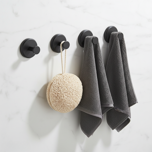 Adhesive Wall Hooks 4-Pack – Strong Sticky Hooks for Home - Halri