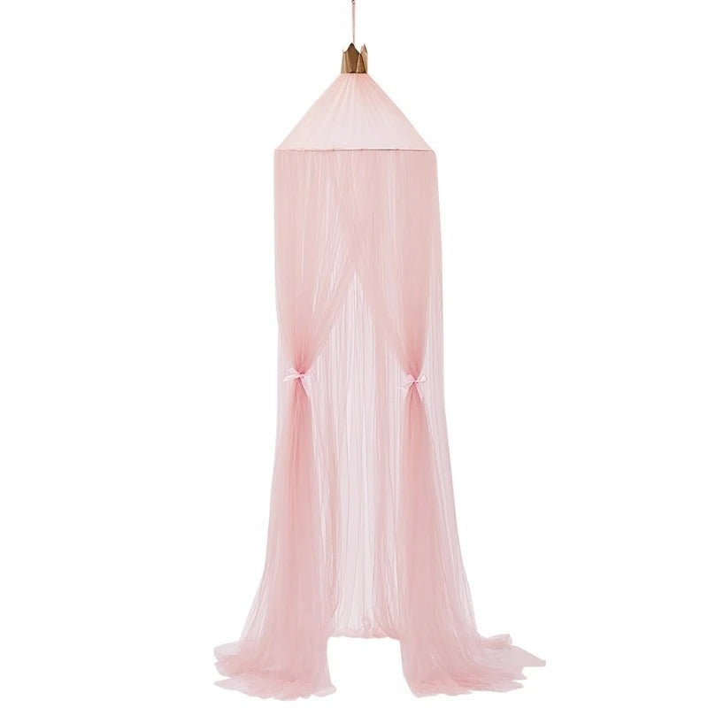 Princess Bed Curtain with Crown Top