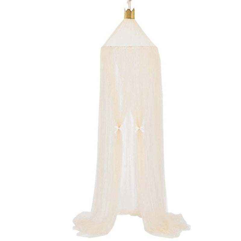 Princess Bed Curtain with Crown Top