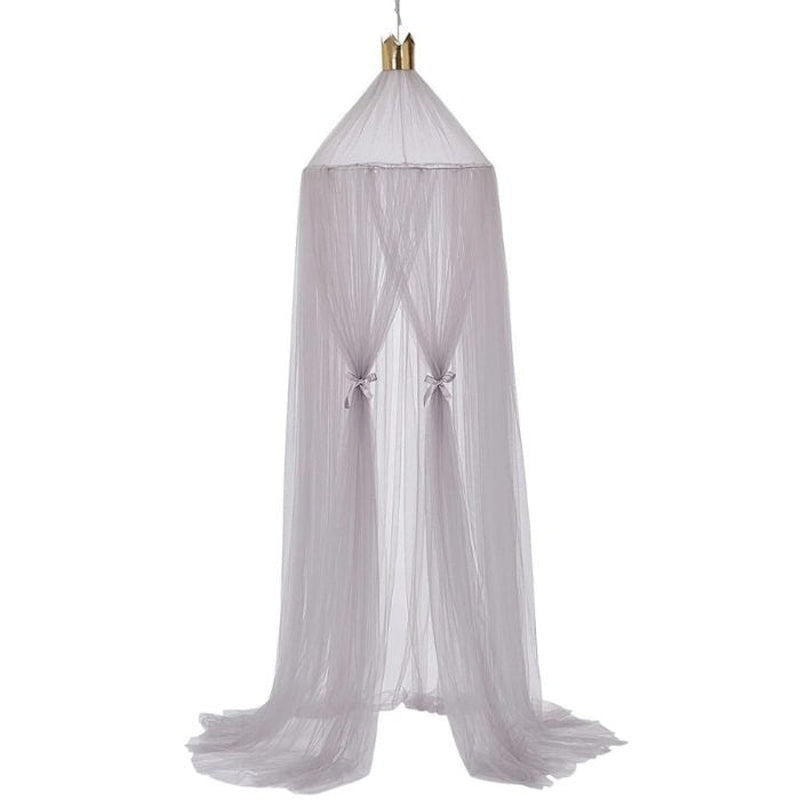 Princess Bed Curtain with Crown Top