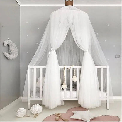 Princess Bed Curtain with Crown Top