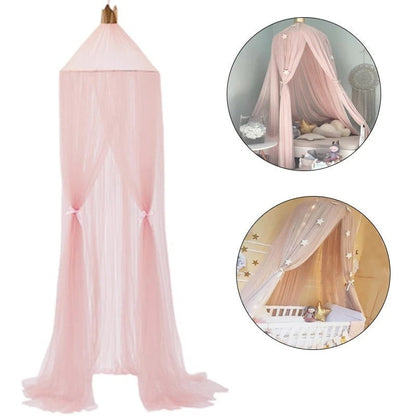 Princess Bed Curtain with Crown Top