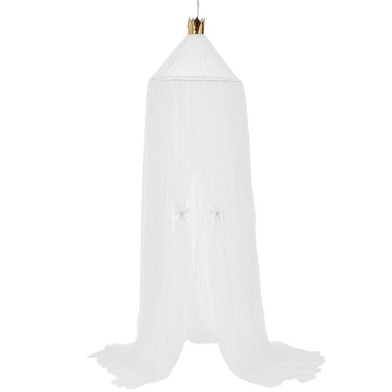 Princess Bed Curtain with Crown Top