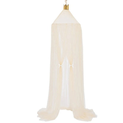 Princess Bed Curtain with Crown Top