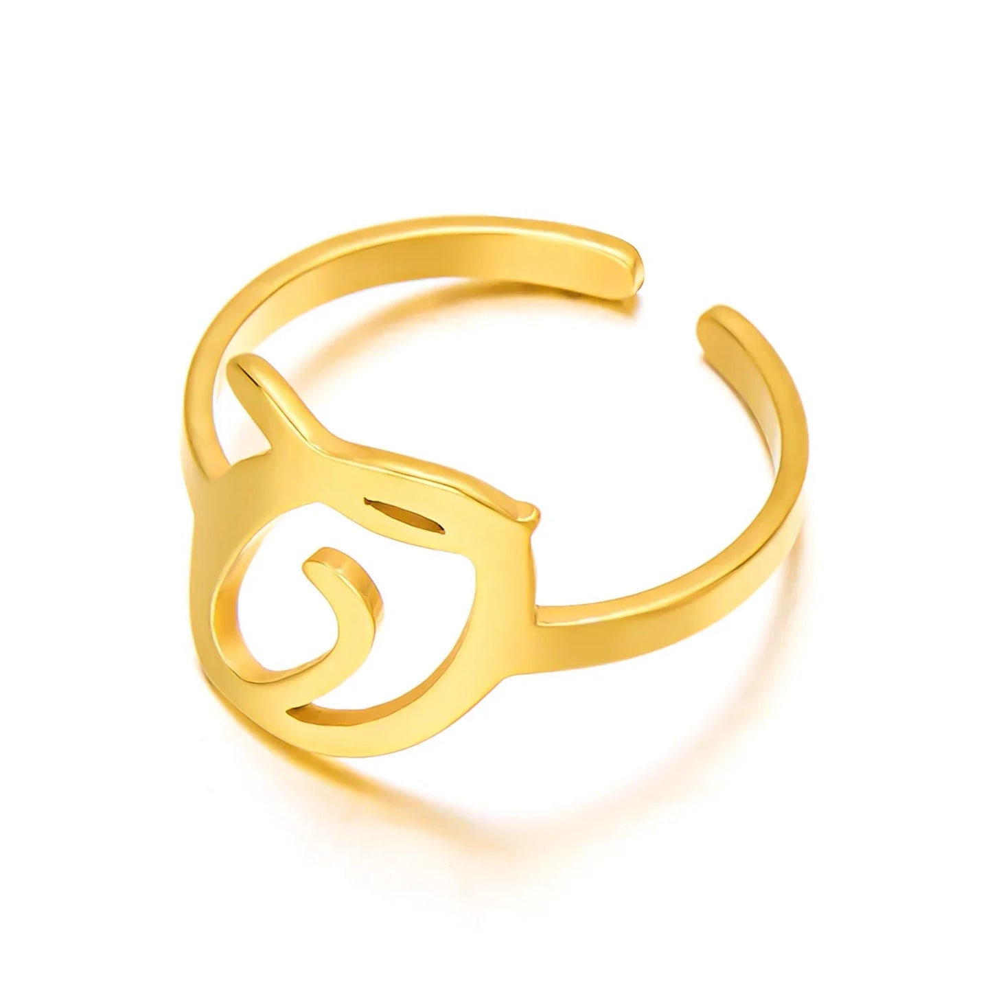 Personalisierter Ring mit Monogramm in Schreibschrift