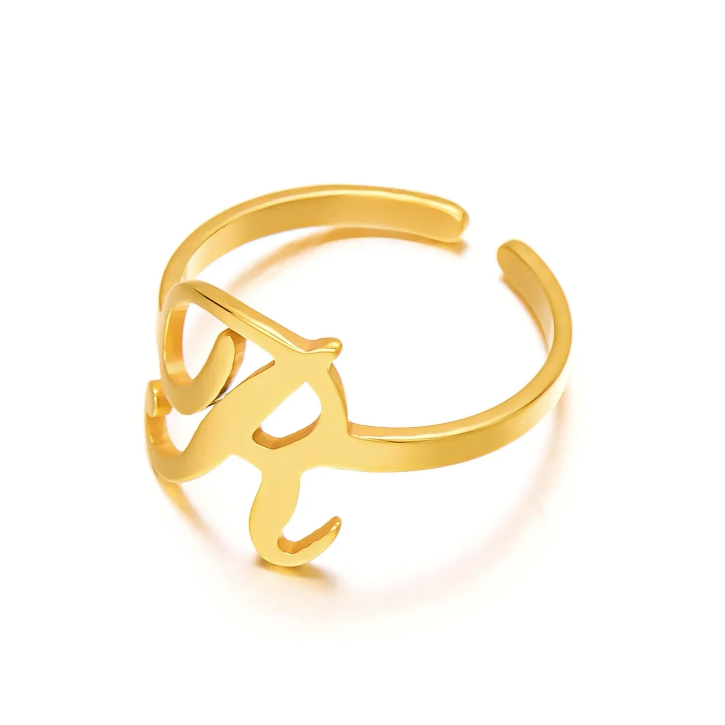 Personalisierter Ring mit Monogramm in Schreibschrift
