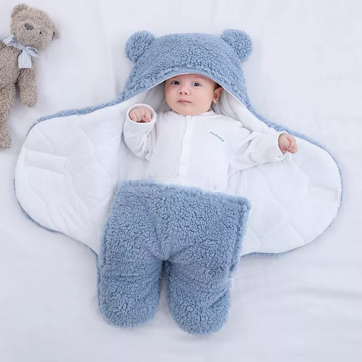 Kuschelige Baby-Puckdecke in 7 sanften Farben
