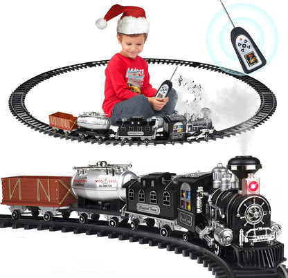 Fun Christmas Train Set with Lights and Sounds - Halri