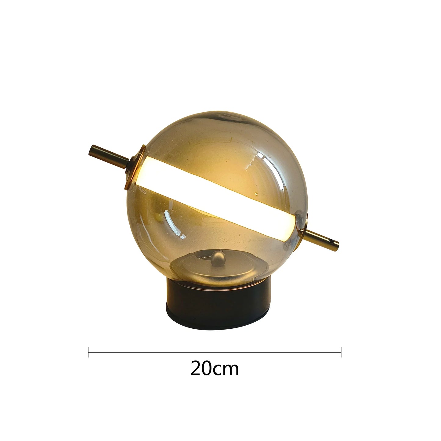 Vintage-Tischlampe aus Glas mit sanftem, warmem Licht