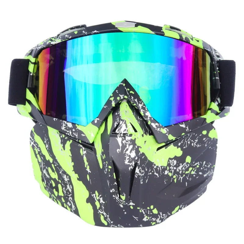 Wintersport-Gesichtsmaske und Schutzbrille