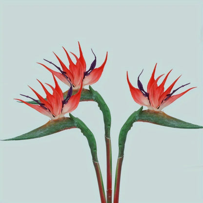 Künstliche Paradiesvogelblumen 3-teiliges Deko-Set
