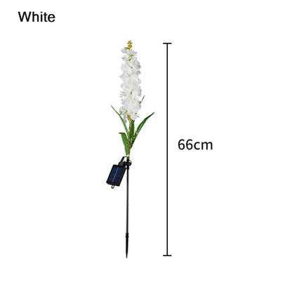 Bunte, solarbetriebene Lichterkette mit Blumen