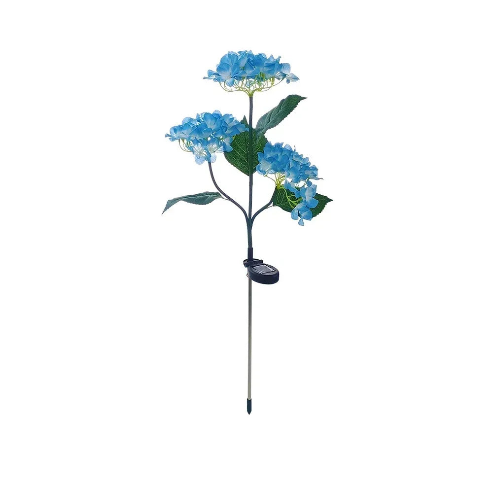 Bunte, solarbetriebene Lichterkette mit Blumen