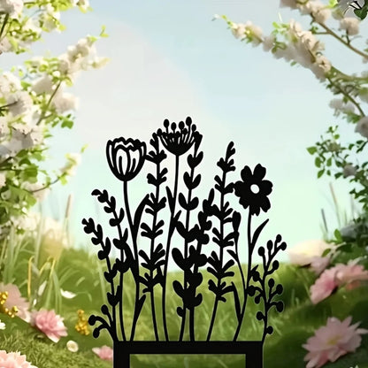 Rustikaler Blumenstecker aus Metall für den Garten
