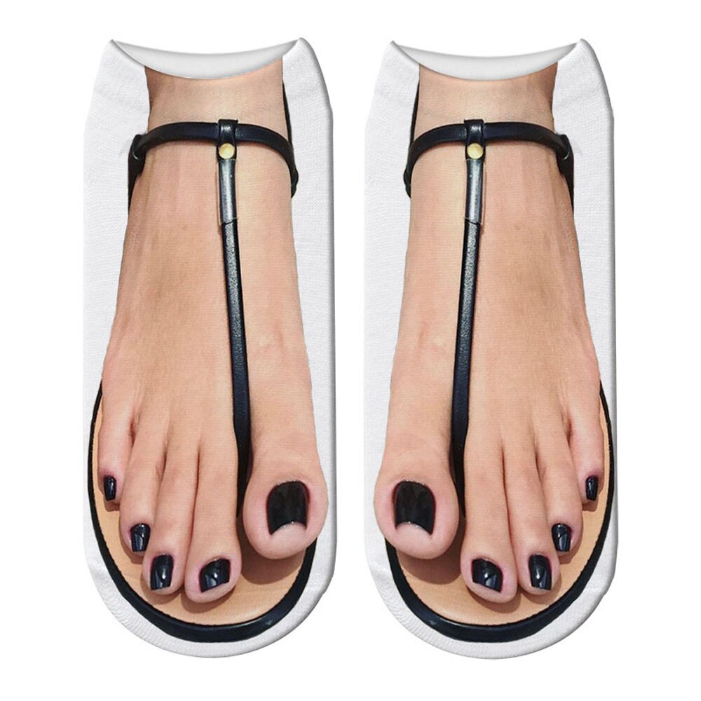 Witzige, 3D-designte Knöchelsocken