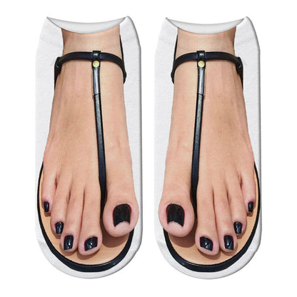 Witzige, 3D-designte Knöchelsocken