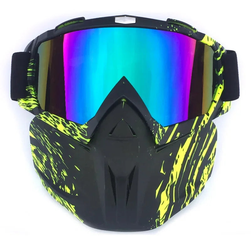 Wintersport-Gesichtsmaske und Schutzbrille
