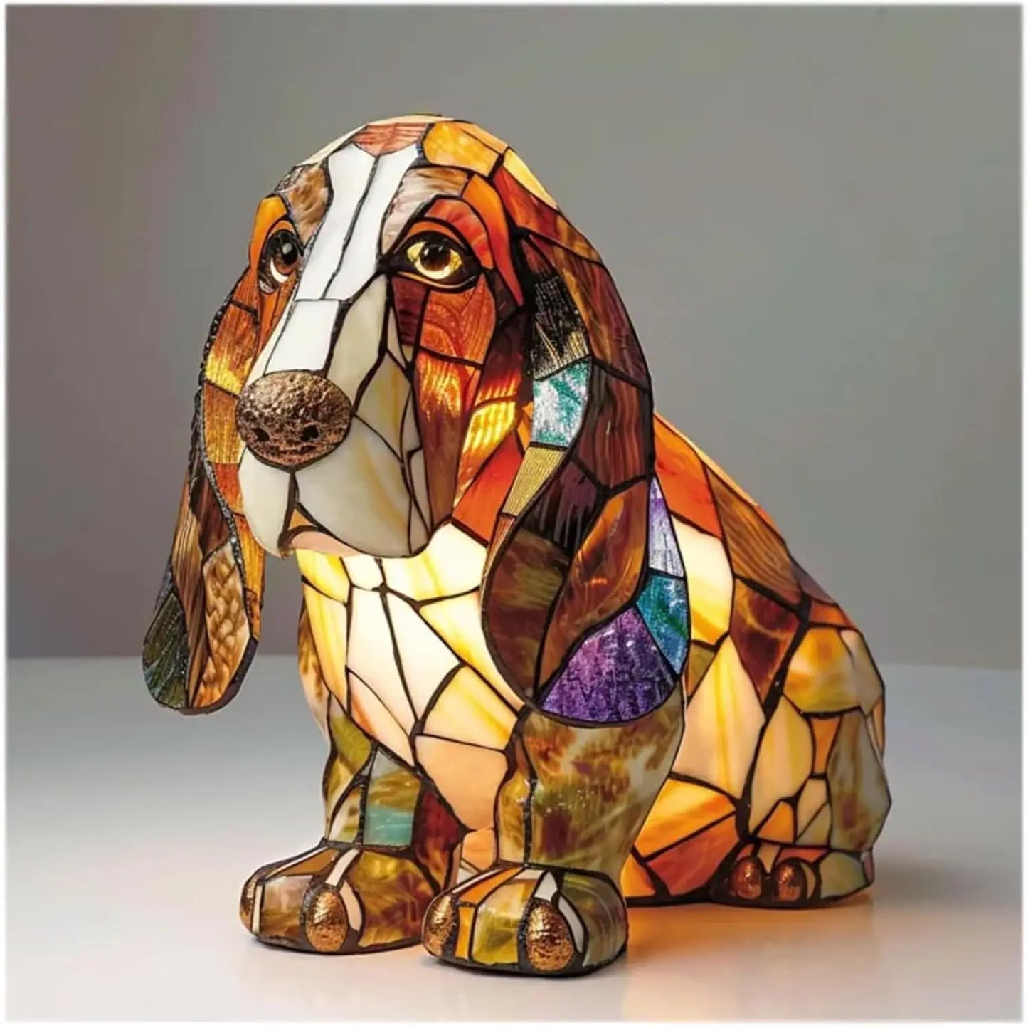 Fun Dog Statue Desk Lamp Cute Home Decor Light