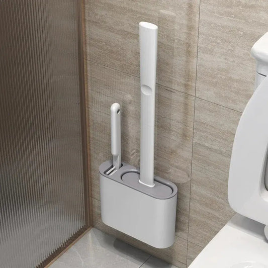 Bathroom Toilet Brush Set with Holder & Antibacterial Bristles - Halri