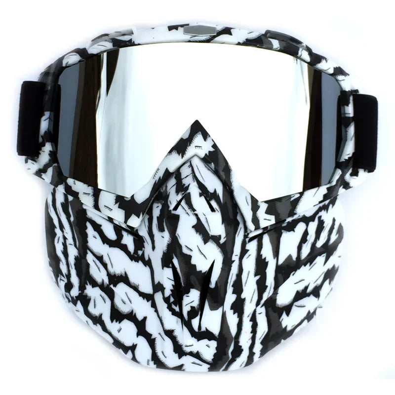 Wintersport-Gesichtsmaske und Schutzbrille