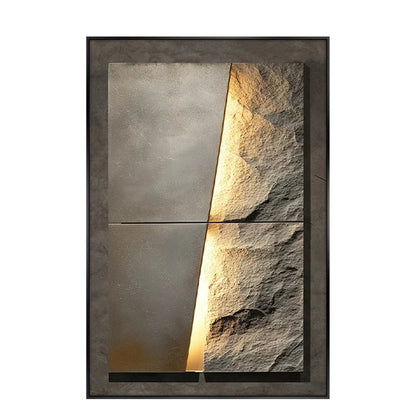 Stilvolle LED-Keramik-Wandleuchte in Steinoptik