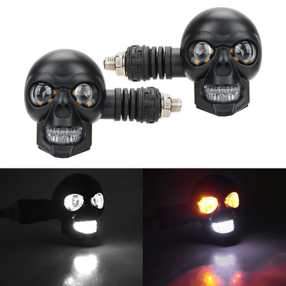 Dunkler Totenkopf-Fahrradblinker